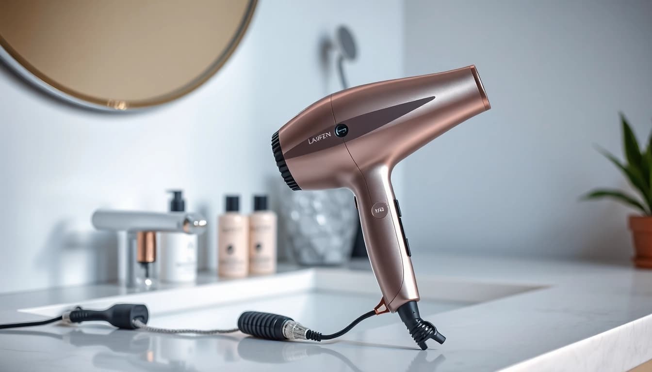 Erleben Sie den laifen föhn, ein eleganter Haartrockner mit modernem Design.