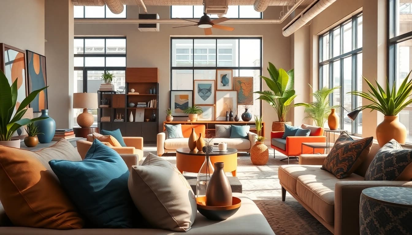 Möbel Zubehör Lieferant mit stilvollen Wohnaccessoires in modernem Ambiente