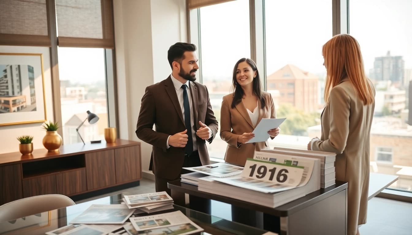 Immobilienmakler Frankfurt Ginnheim in einem modernen Büro, vermittelt Expertise und Vertrauen.