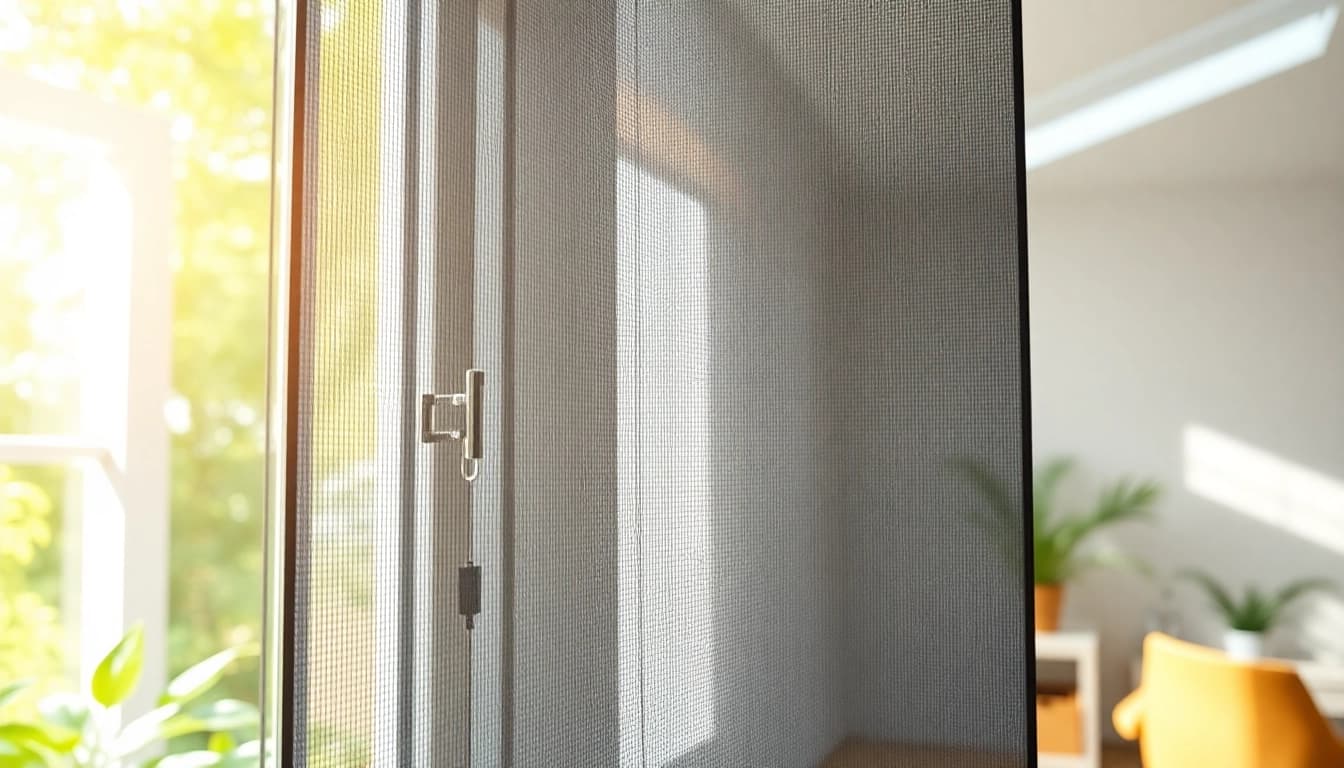 Fliegengittermaxx zeigt ein elegantes Fliegengitter, das an einem Fenster installiert ist.