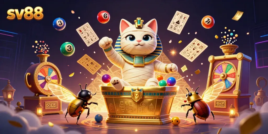 Experience sv88's exciting gaming world with cartoon characters in a dynamic casino setting.