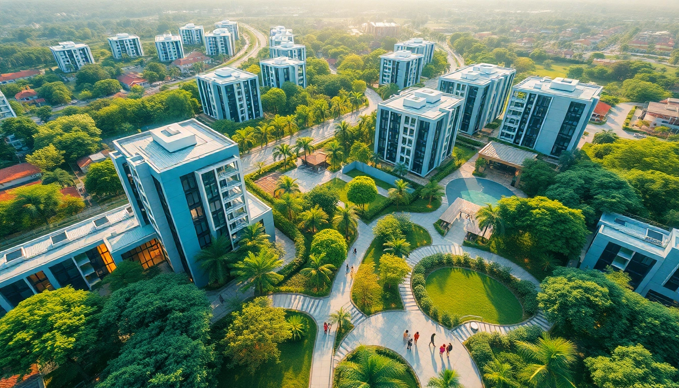 Tampines ec: Vibrant community landscape with modern architecture and greenery.
