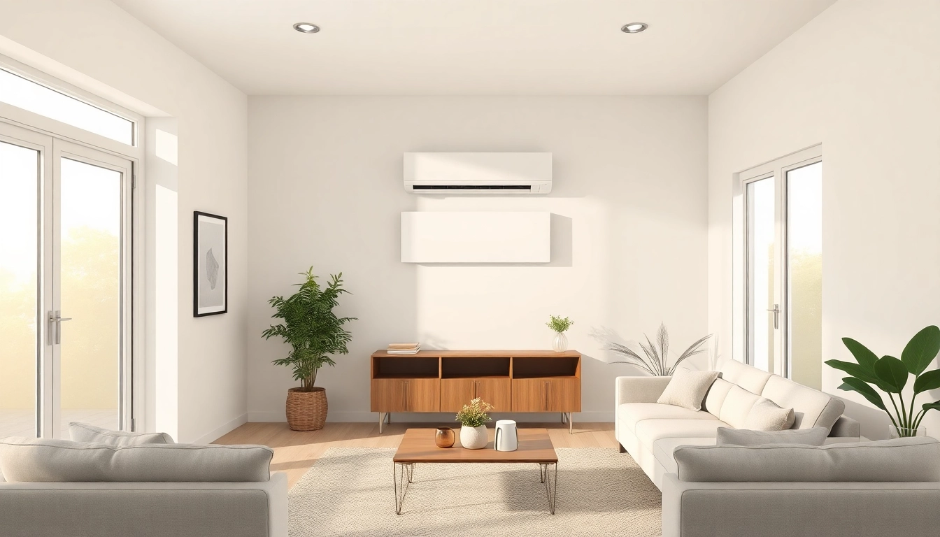 Enhance indoor comfort with energy-efficient Klimaanlagen installed in a modern living room setting.