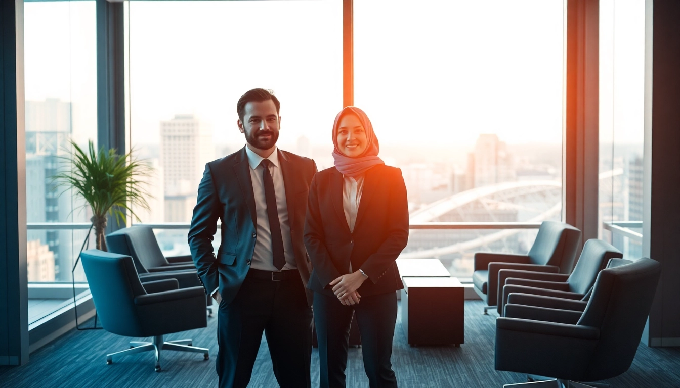 Headhunter Geschäftsführer bei einem inspirierenden Gespräch in modernem Büro.