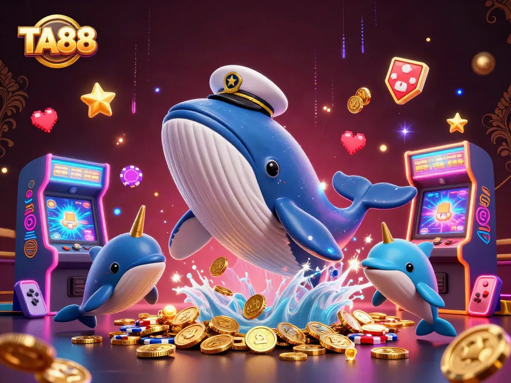 Experience the thrill of gaming with TA88 in an enchanting world of coins and playful sea creatures.