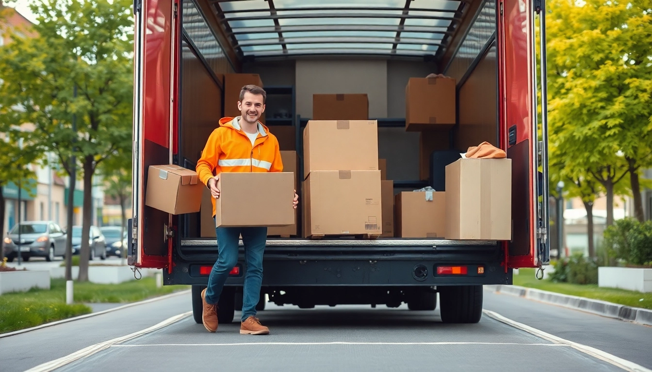Professionelles Umzugsunternehmen Saarbrücken lädt Möbel sicher in einen Lkw.
