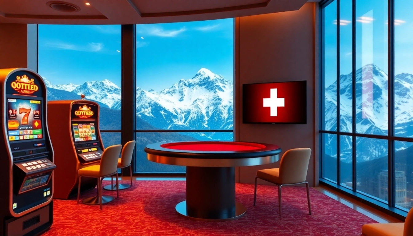 Entdecken Sie das aufregende Erlebnis eines casino online schweiz mit hochwertigen Spielautomaten und eleganten Spieltischen im Schweizer Alpenambiente.