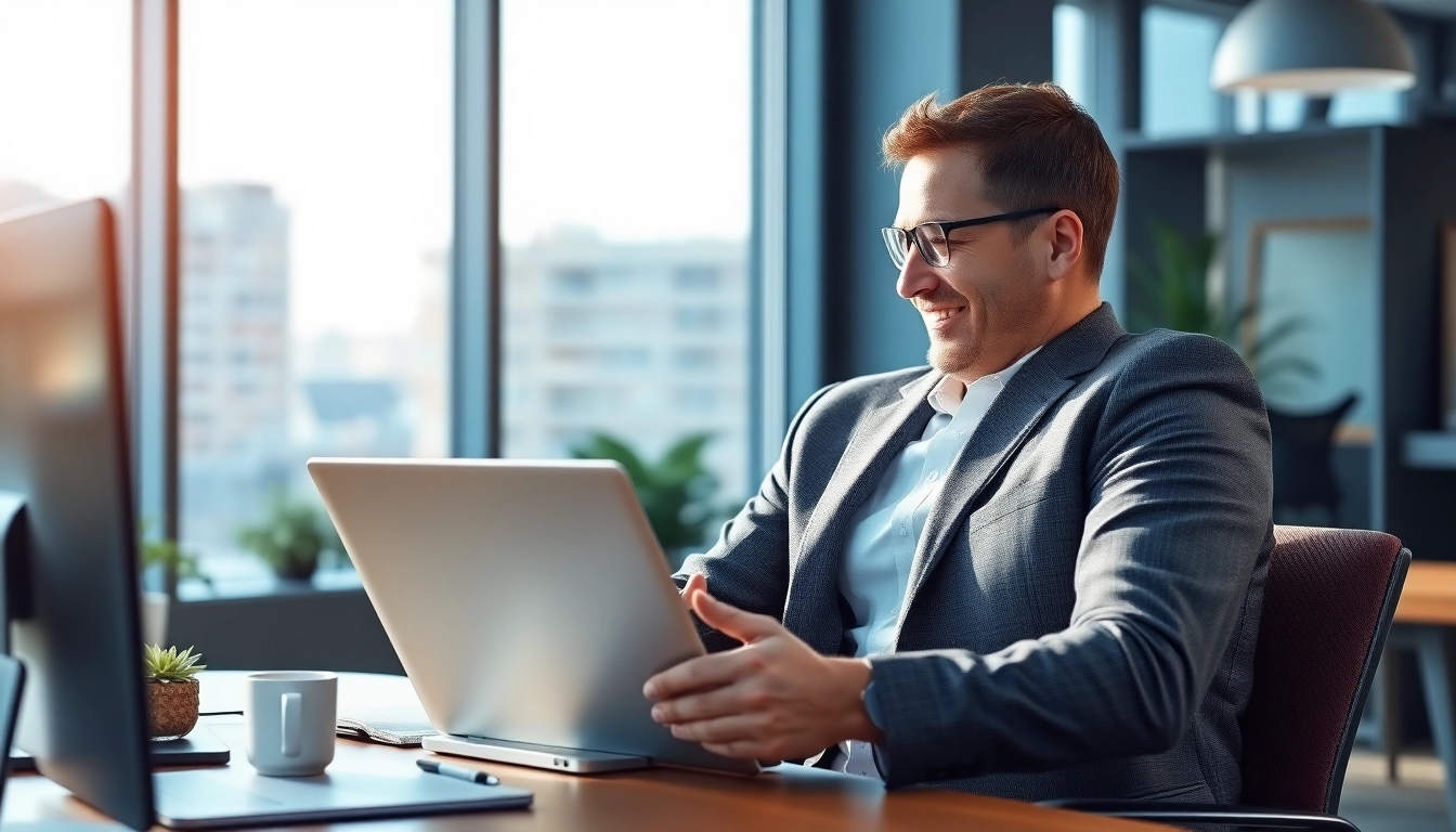 Headhunter IT verwickelt sich in ein Gespräch mit einem IT-Kandidaten im modernen Büro.