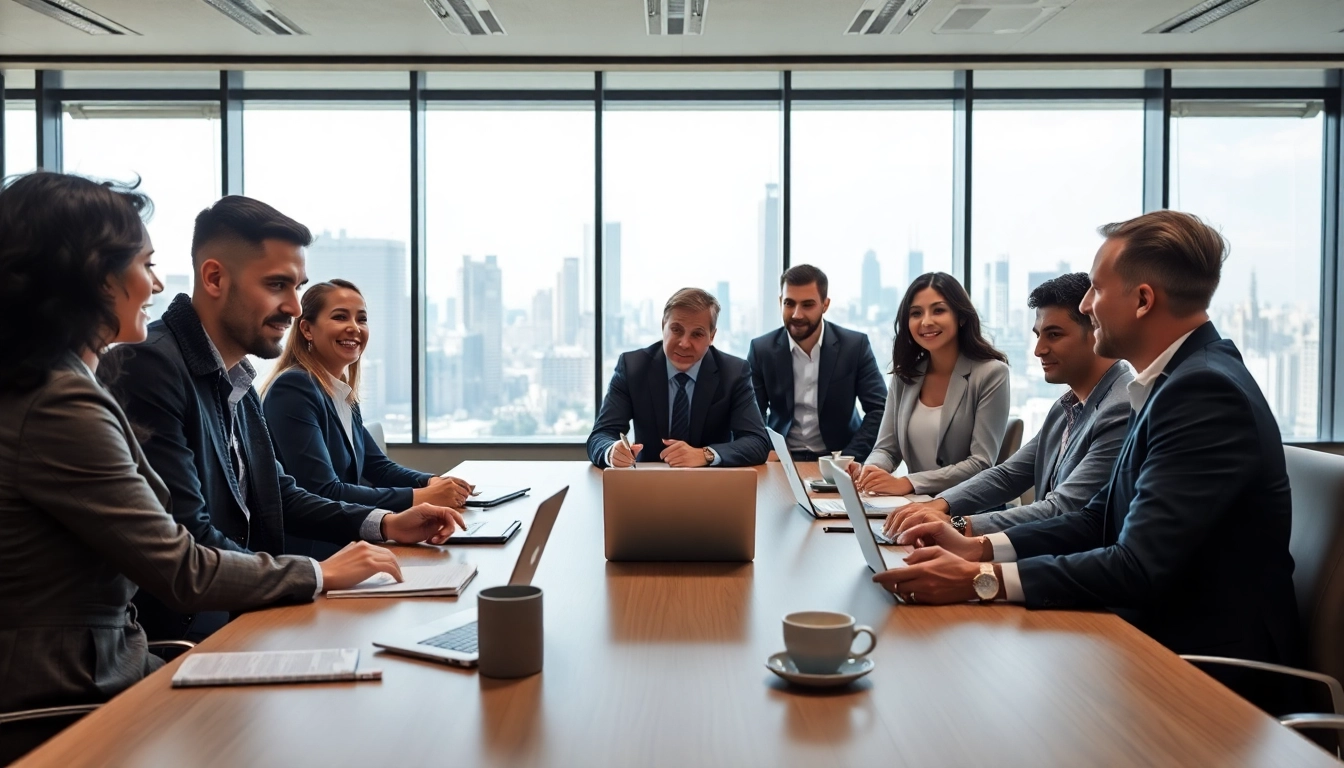 Personalberater analysiert Strategien in einem modernen Büro mit Kollegen.