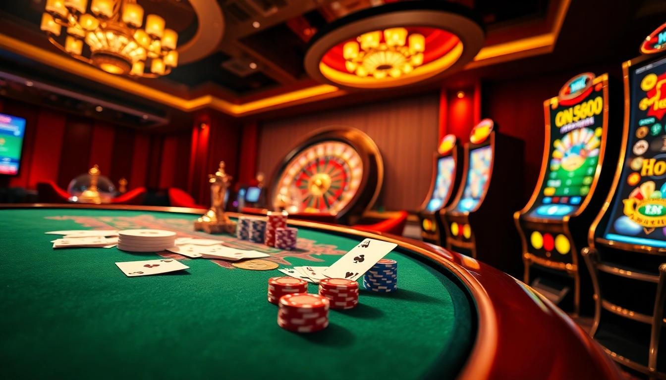Engage with the thrilling world of qh88's online casino featuring vibrant slot machines.