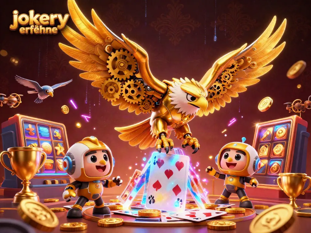 Experience engaging gambling excitement with jokery erfahrungen in this vibrant 3D casino illustration.