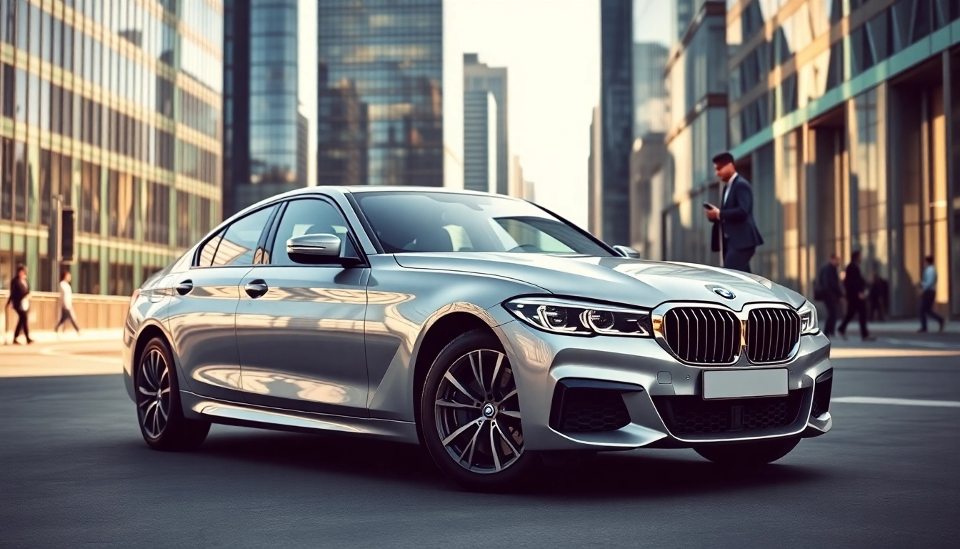 BMW kaufen: Luxusfahrzeug in urbaner Umgebung mit glänzenden Details.