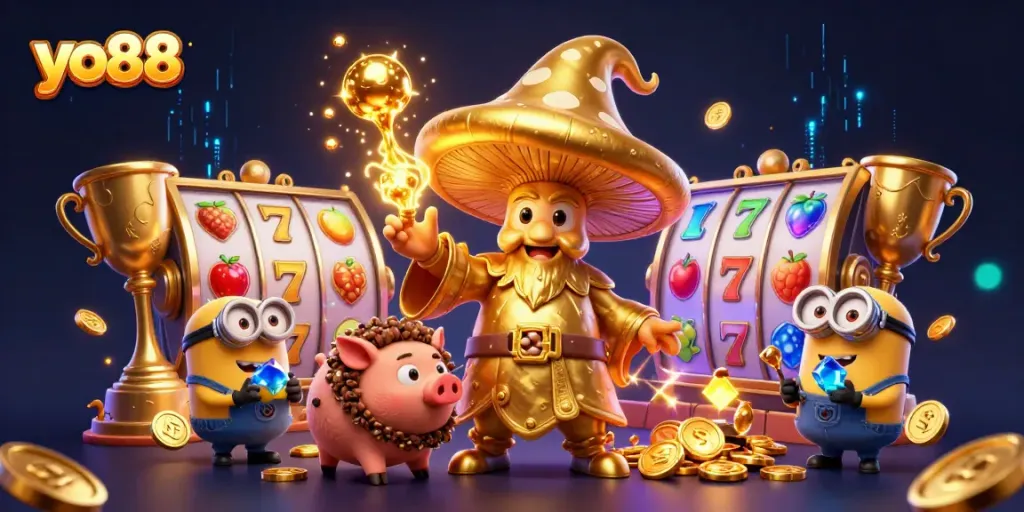 Unlock winning strategies on yo88 with vibrant gaming elements in a magical 3D world.