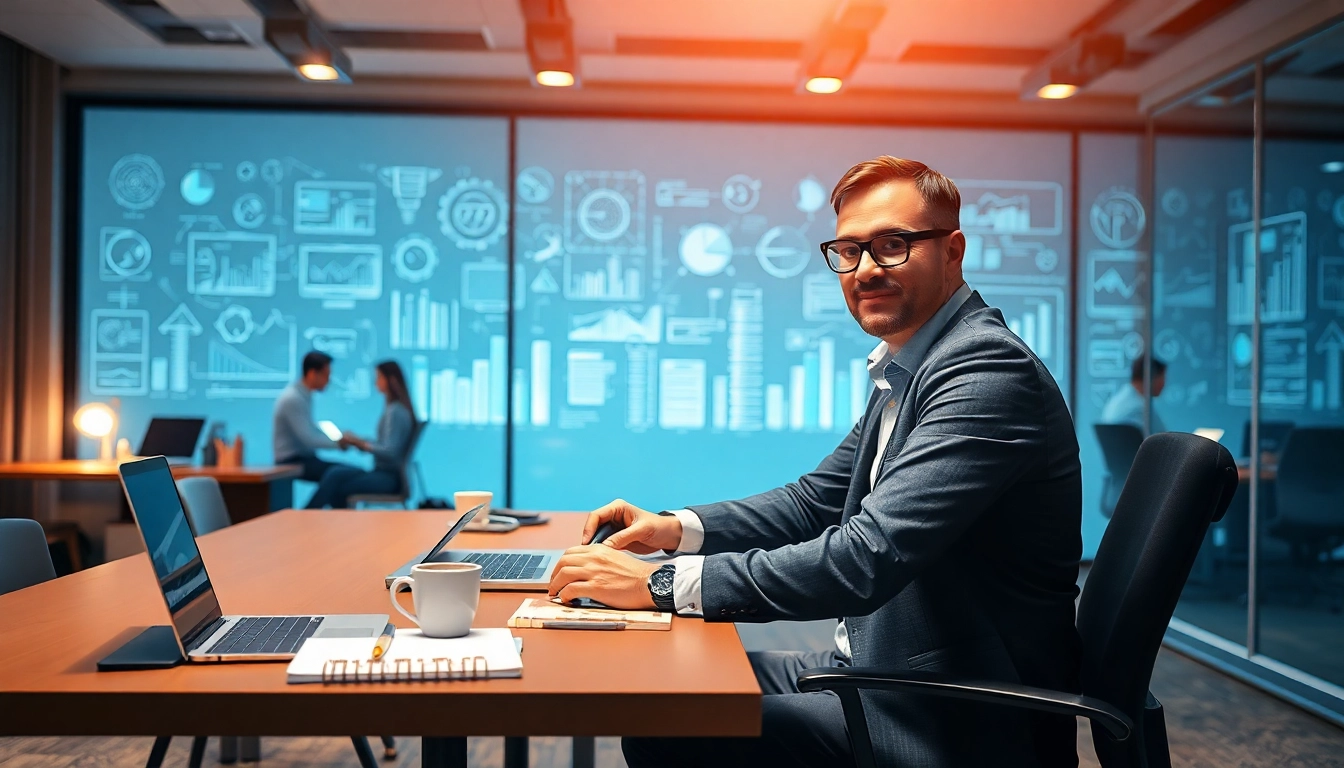 Professioneller Headhunter Ingenieure bei der Arbeit in einem modernen Büro.
