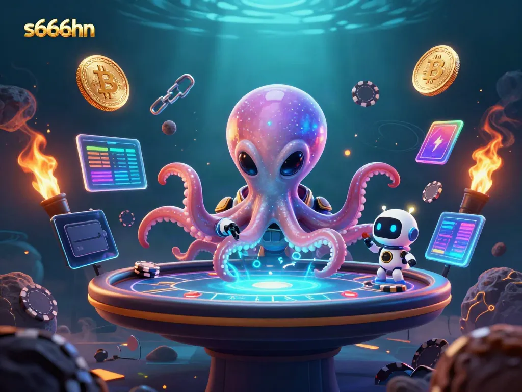 Experience the thrill of s666hn in this vibrant alien casino illustration.