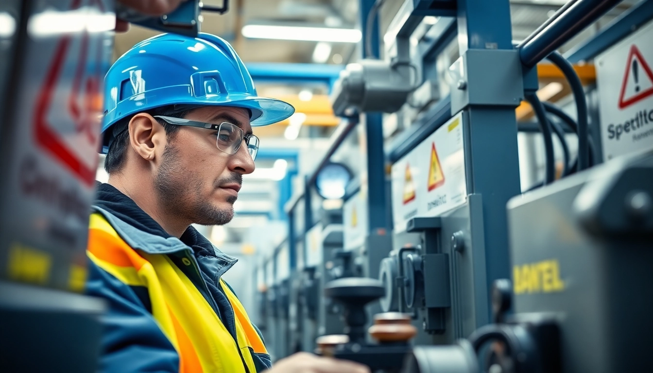 DGUV V3 Prüfung und Sicherheitsinspektion durch einen Techniker in einer industriellen Umgebung.