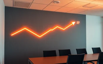 Karriereentwicklung durch strategische Planung in einem modernen Büro mit positiven Wachstumstrends.