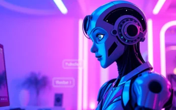 Engaging AI character in a vibrant porn ai chat, showcasing interactive digital conversation.