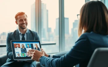 Headhunter IT in a professional interview setting engaging with a candidate.