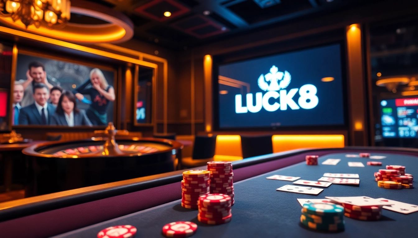 Trải nghiệm sự phấn khích tại casino LUCK8 với các yếu tố trò chơi sống động và không gian sang trọng.