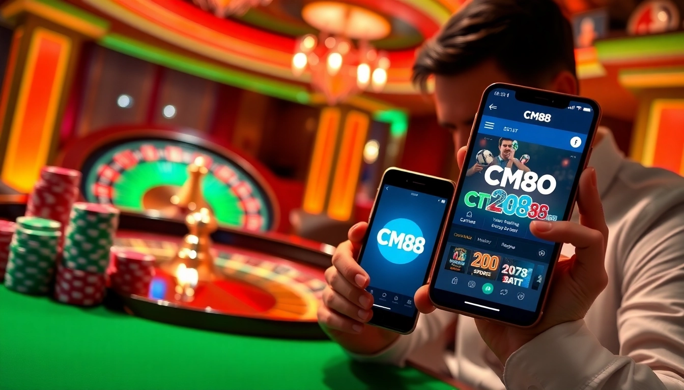 Experience thrilling online gambling with CM88's modern casino interface and engaging visuals.