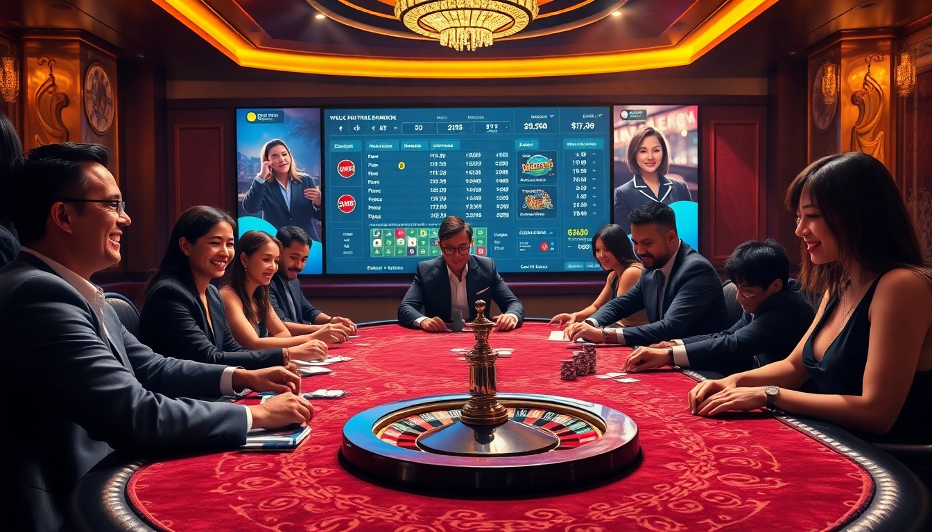 Players at a luxurious QQ88 casino table enjoying rapid gameplay and vibrant atmosphere.