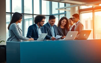 Headhunter IT in action with diverse candidates discussing job opportunities.