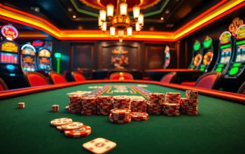 Players engaging in thrilling games at 33win's luxurious casino with vibrant tables and equipment.