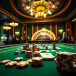 Experience the lavish excitement of 789f with a vibrant casino scene filled with poker chips and cards.