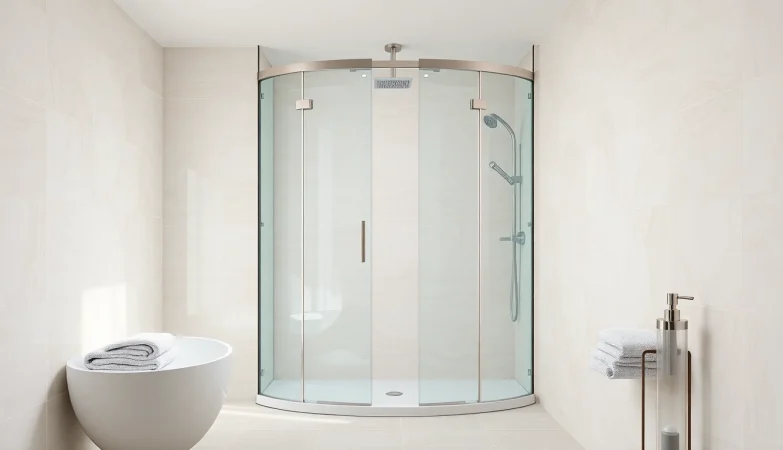 Funktionale sonni Duschkabine 90x90 in modernem Badezimmer mit elegantem Design und hellem Licht.