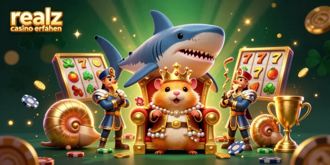 realz casino erfahrungen - Erlebe die aufregende Atmosphäre eines Online-Casinos mit Spielautomaten und königlichen Charakteren.
